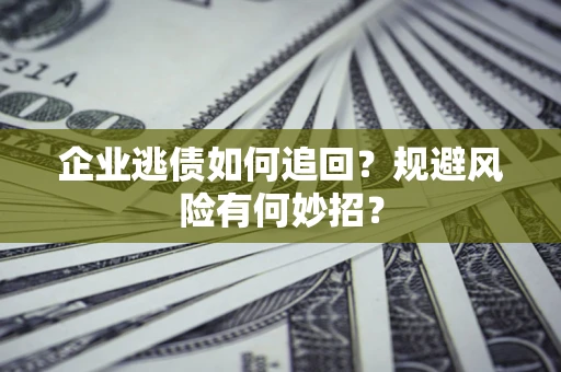 北京企业逃债如何追回？规避风险有何妙招？