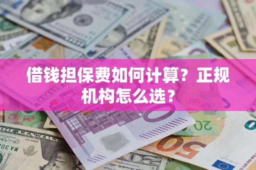 北京借钱担保费如何计算？正规机构怎么选？