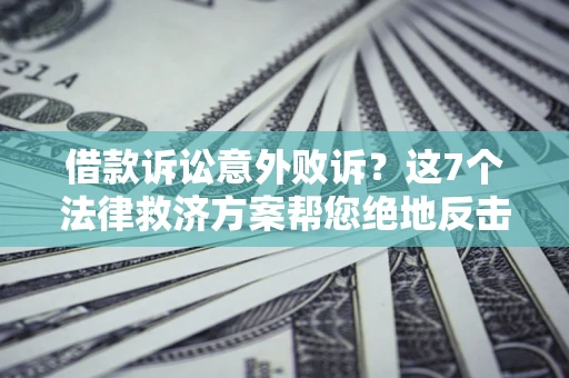 北京借款诉讼意外败诉？这7个法律救济方案帮您绝地反击！